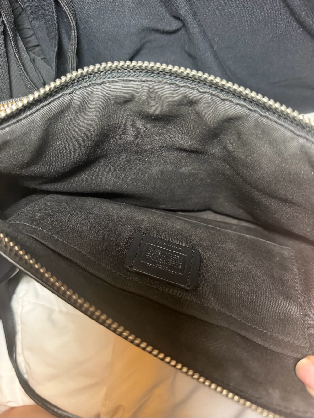 Coach Black Signature Crossbody Clutch with Silver Hardware - Picture 6 of 6